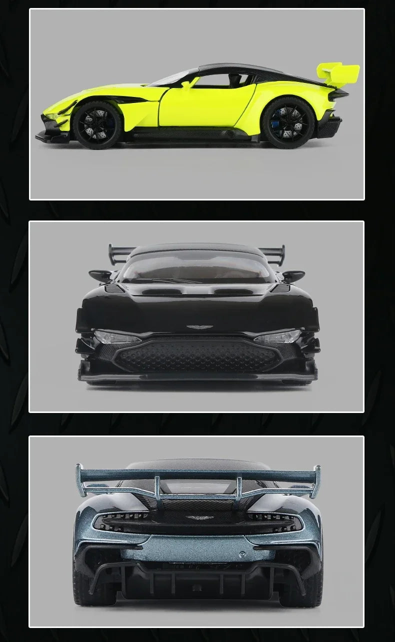 1:32 Aston Martin Vulcan Alloy Sports Car Diecast Metal Racing Car Model Simulation Sound and Light Collection Children Toy Gift