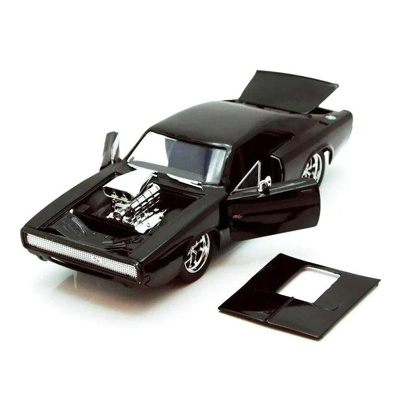 1:24 Fast And Furious 1970 Dodge Charger modelo de coche caballos de aleación fundidos modelos de vehículos musculosos juguete coleccionar adornos