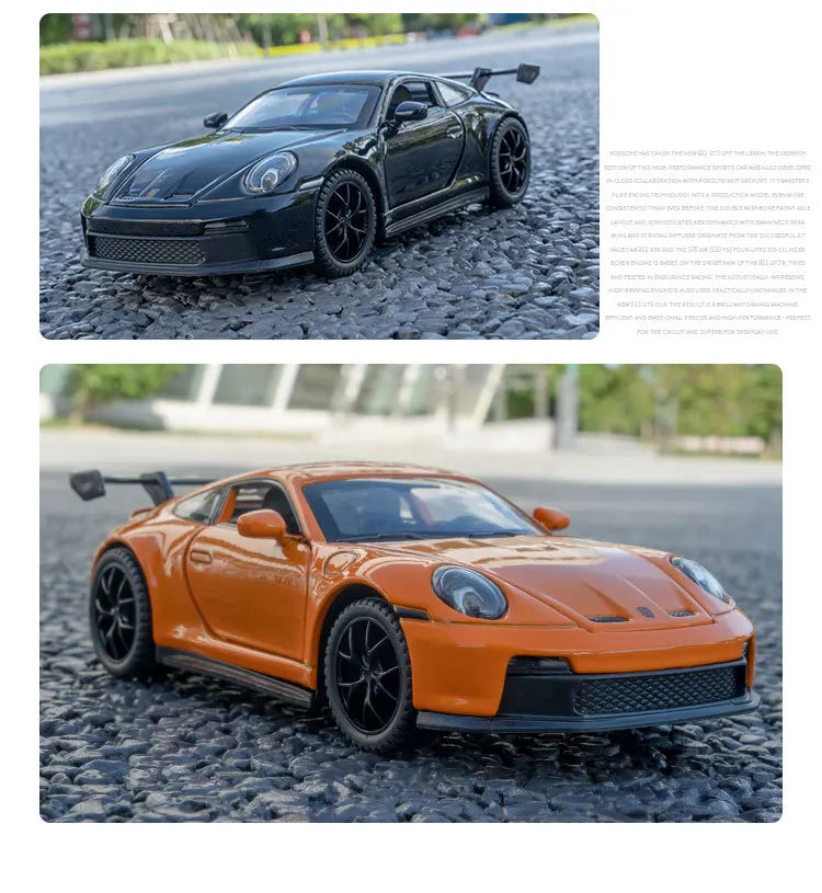1:32 911 GT3 RS Alloy Sports Car Model Diecast Metal Racing Car Vehicles Model High Simulation Sound Light Children Toy Gift Boy