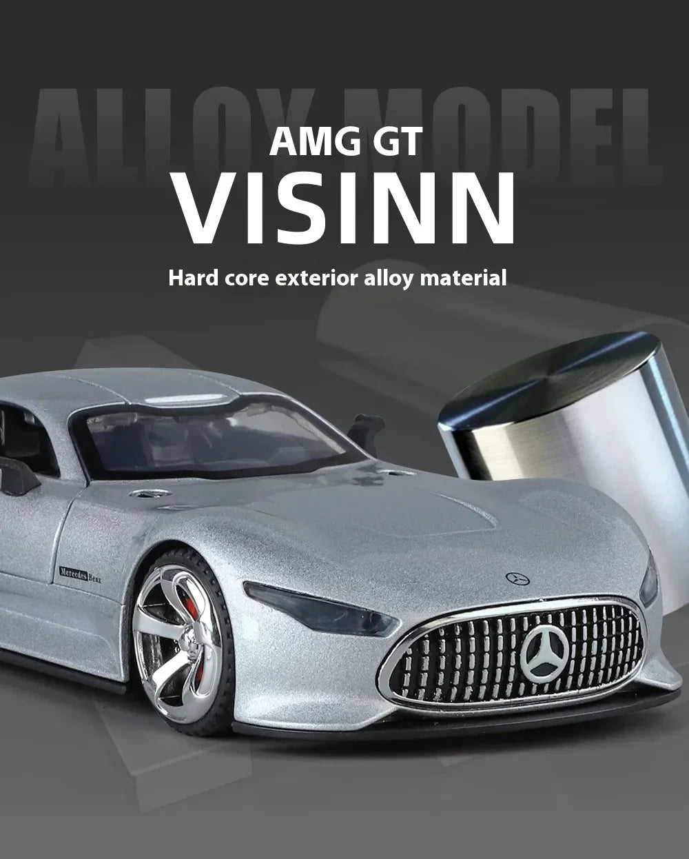 1:32 Mercedes-Benzs Vision GT Alloy Car Model Diecast Metal Racing Car Vehicles Model Simulation Sound Light Kids Toy Gift