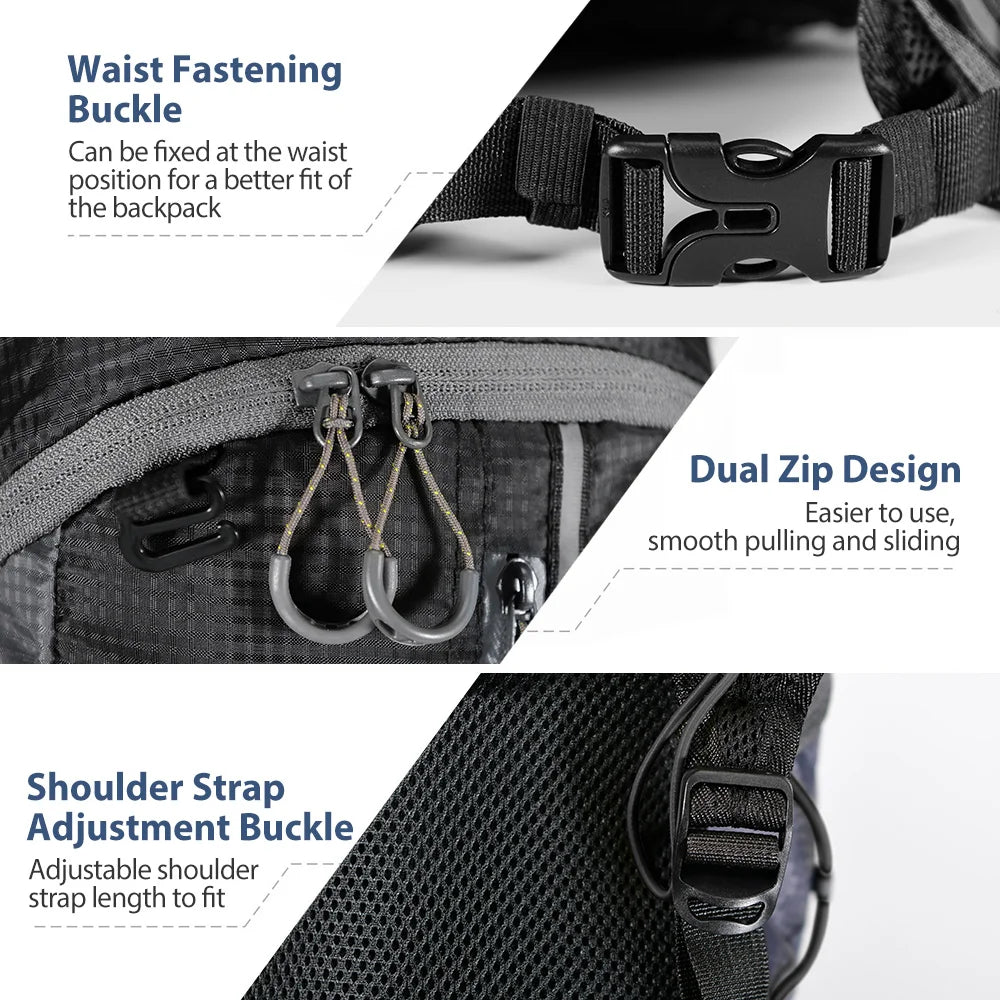 NEWBOLER-Bolsa deportiva repelente al agua para exteriores, mochila de hidratación para ciclismo, viaje, senderismo, escalada, MTB, bicicleta de carretera