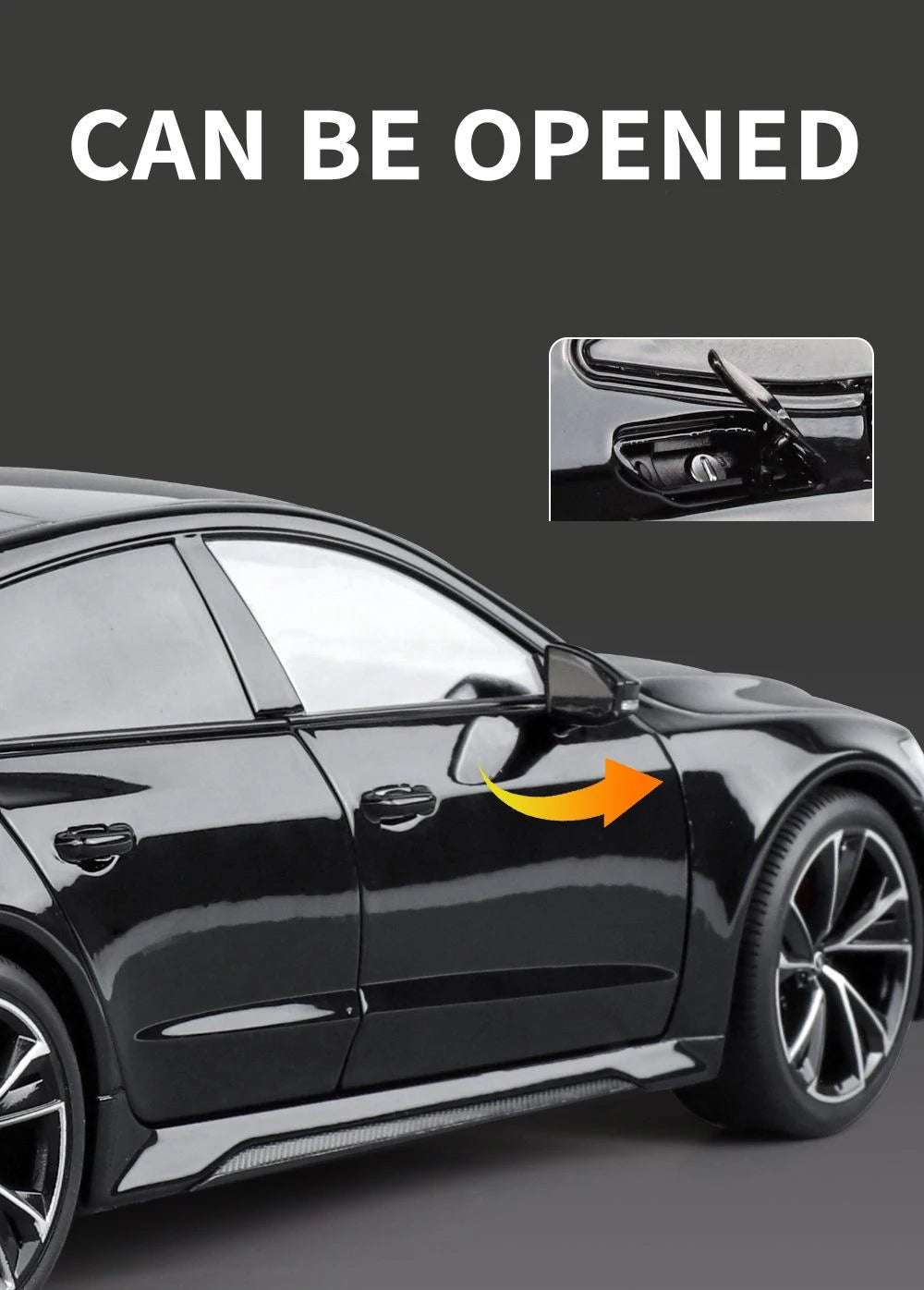 1:18 Key Remote Control Version AUDI RS7 Alloy Sports Car Model Diecast Metal Racing Car Vehicle Model Sound Light Kids Toy Gift