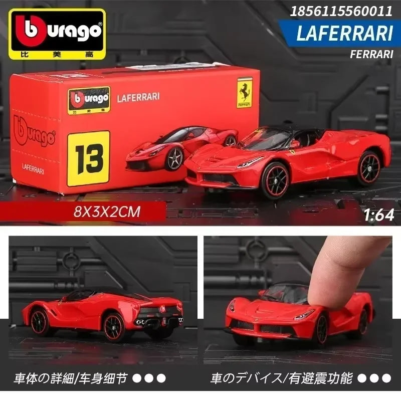 Bburago 1:64 Bugatti Bolide Flying Fire Meteor Alloy Die Cast Car Model Collection Supercar Toys Birthday Gift