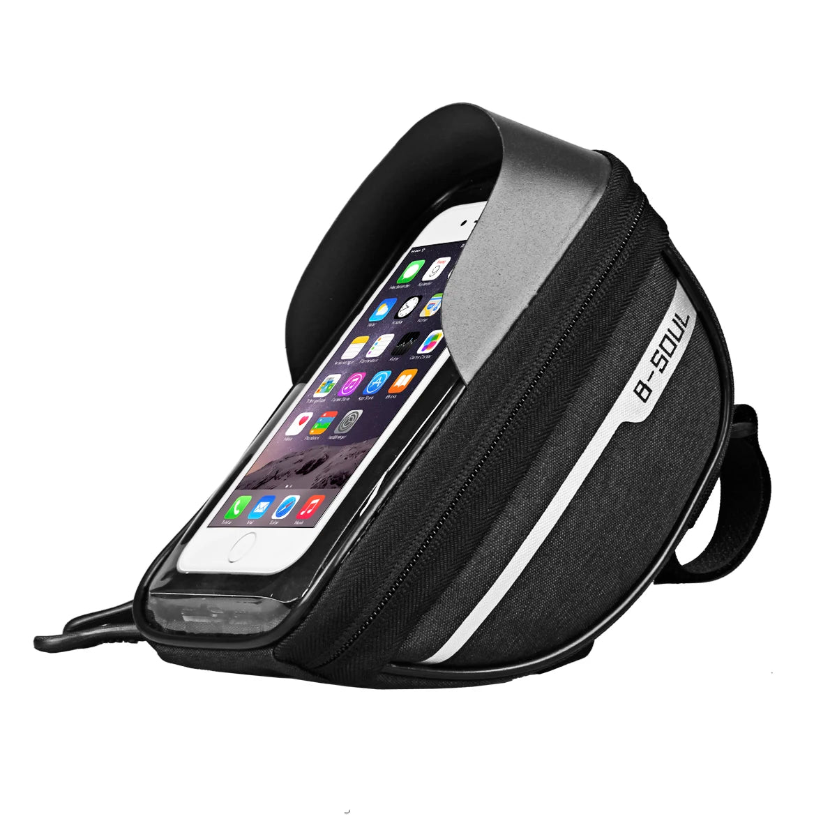 Bolsa de bicicleta de B-SOUL, bolsa frontal, bolsa para manillar, bolsa para teléfono móvil, bolsa Horizontal, accesorios para montar en bicicleta de montaña y carretera