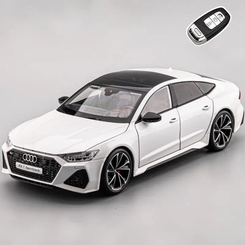 1:18 Key Remote Control Version AUDI RS7 Alloy Sports Car Model Diecast Metal Racing Car Vehicle Model Sound Light Kids Toy Gift