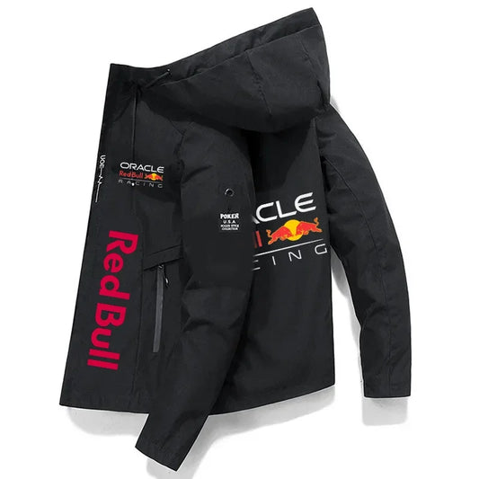 Red Bull Sudadera con capucha de motocicleta para hombre de primavera y otoño, moda informal, sudadera con capucha Red Bull para exteriores, ropa del equipo de carreras con logotipo de Red Bull