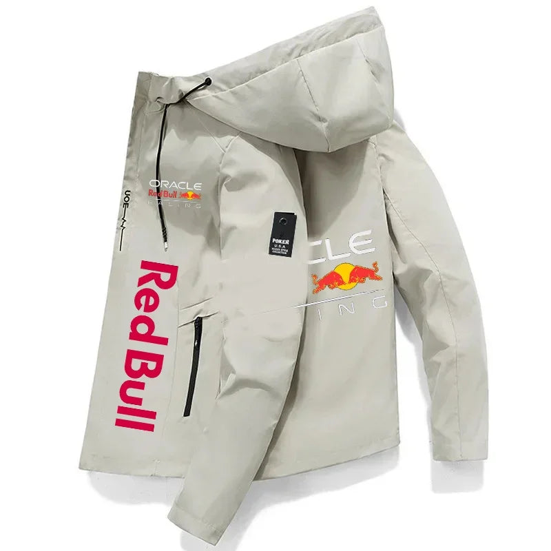 Red Bull Sudadera con capucha de motocicleta para hombre de primavera y otoño, moda informal, sudadera con capucha Red Bull para exteriores, ropa del equipo de carreras con logotipo de Red Bull