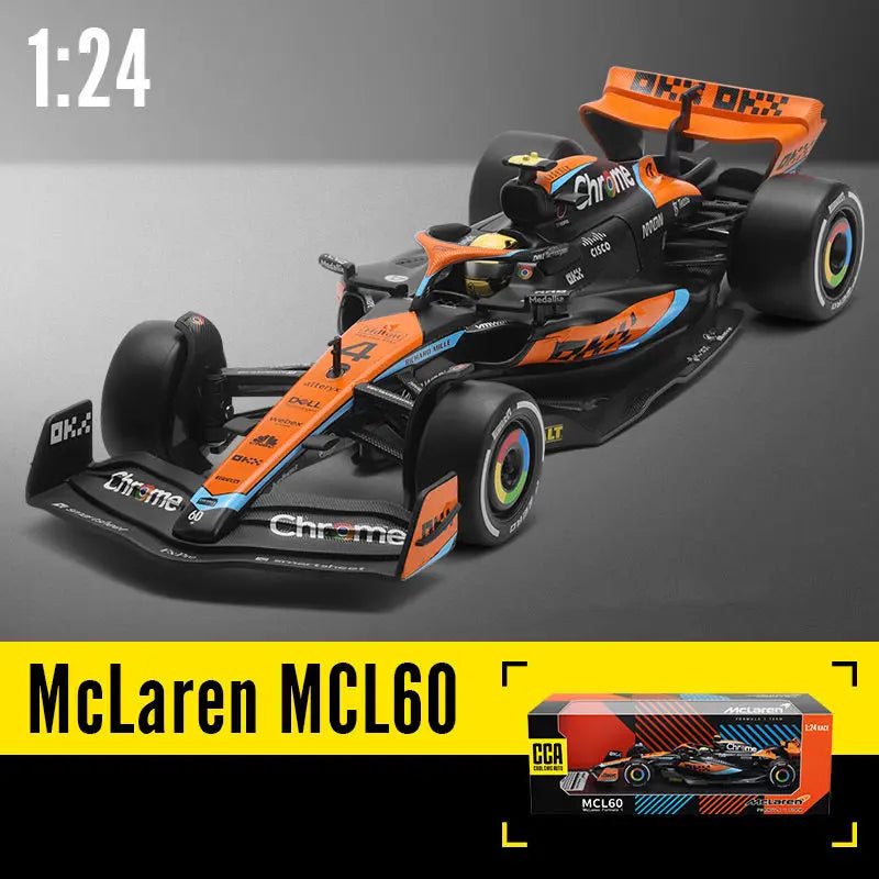 1:24 MCL60 2023 4# Lando Norris P2 British GP Mclaren F1 #81 Oscar Piastri Diecast Racing SuperCar Model Competition Vehicle Toy