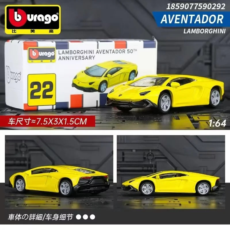 Bburago 1:64 Bugatti Bolide Flying Fire Meteor Alloy Die Cast Car Model Collection Supercar Toys Birthday Gift