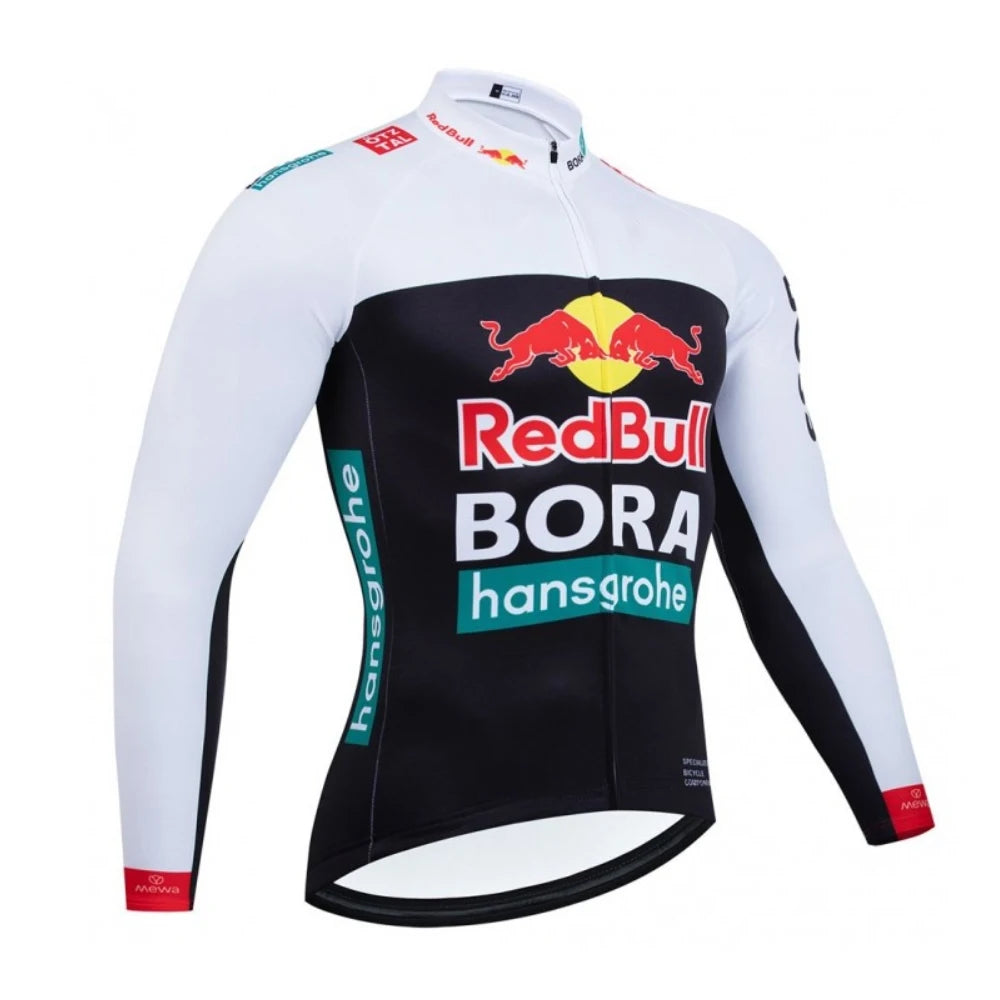Red Bull-pantalones de ciclismo para hombre, camiseta de ciclismo de manga larga, accesorios para bicicleta de carretera, conjunto de chándal con pechera para bicicletas de montaña