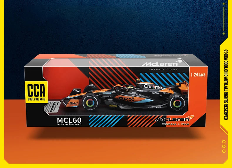 1:24 MCL60 2023 4# Lando Norris P2 British GP Mclaren F1 #81 Oscar Piastri Diecast Racing SuperCar Model Competition Vehicle Toy