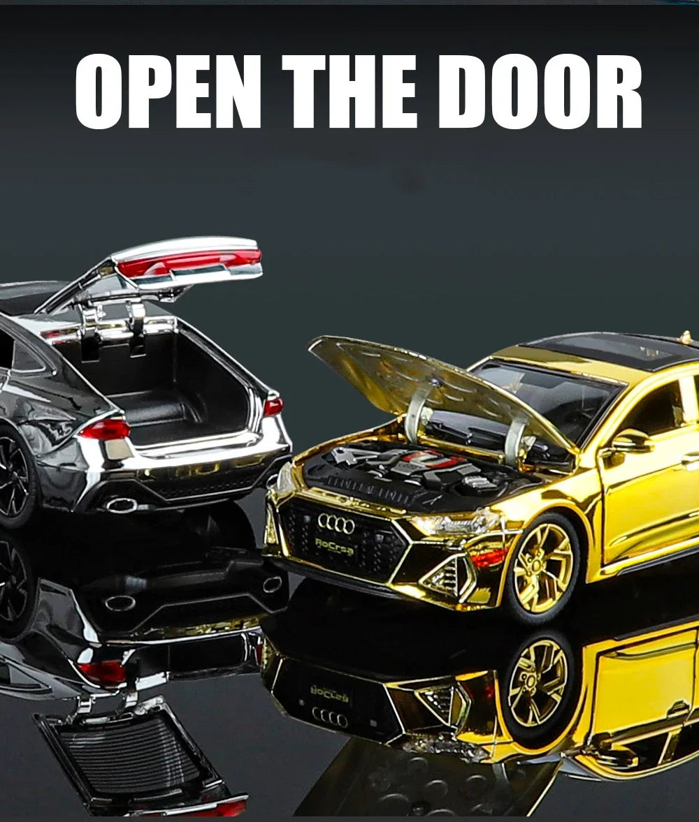 1:32 Audi RS7 Sportback Quattro Alloy Miniature Scale Car Model Sound Light Diecast Metal Toy Car Vehicle Gift Collection