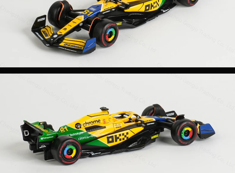 Bburago 1:43 2024 Mclaren MCL38 Miami Monaco F1 Formula Car Die Cast Vehicles Collectible Model Racing Toys
