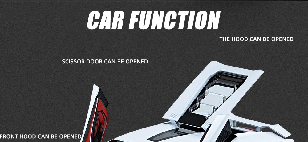 1:24 Lamborghini Countach LPI 800-4 Alloy Sports Car Diecast Model Sound Light Toy Exhibition Display Decoration Collestion Gift