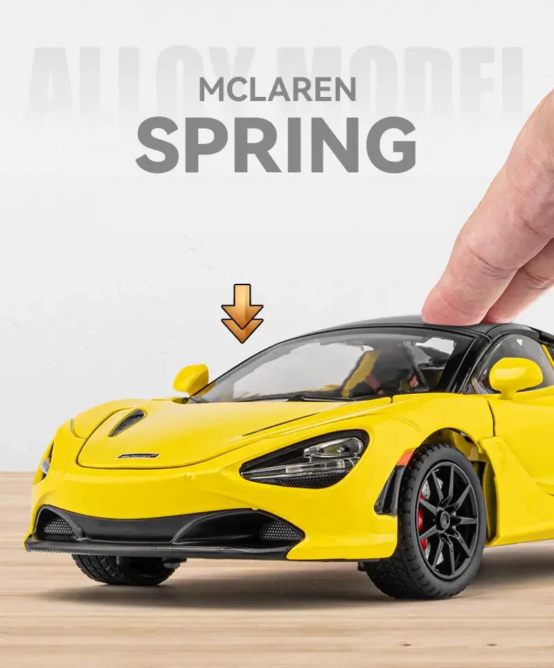1:24 McLaren 720S Alloy Racing Car Model Diecast Metal Sports Car Model Simulation Sound and Light Collection Childrens Toy Gift