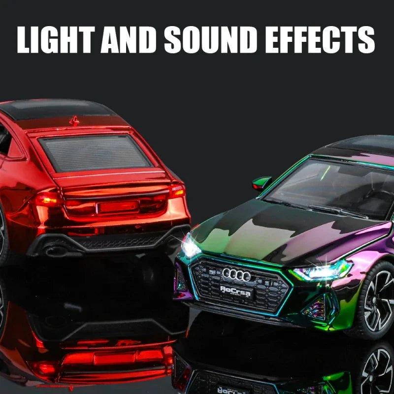 1:32 Audi RS7 Sportback Quattro Alloy Miniature Scale Car Model Sound Light Diecast Metal Toy Car Vehicle Gift Collection