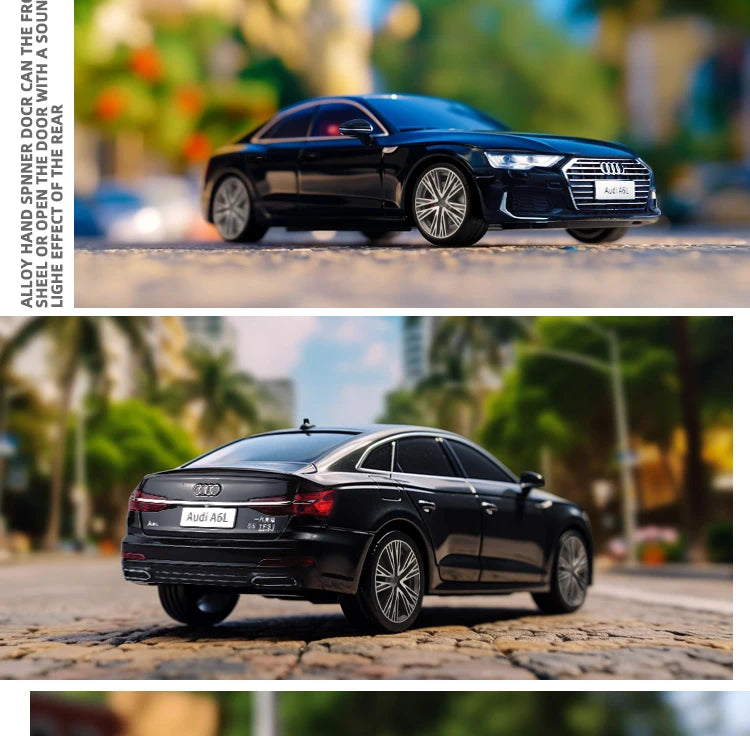 1:18 AUDI A6L Large Alloy Metal Diecast Car Model Sound & Light Collect Ornaments Decorate Gift For Boyfriend Present Birthday