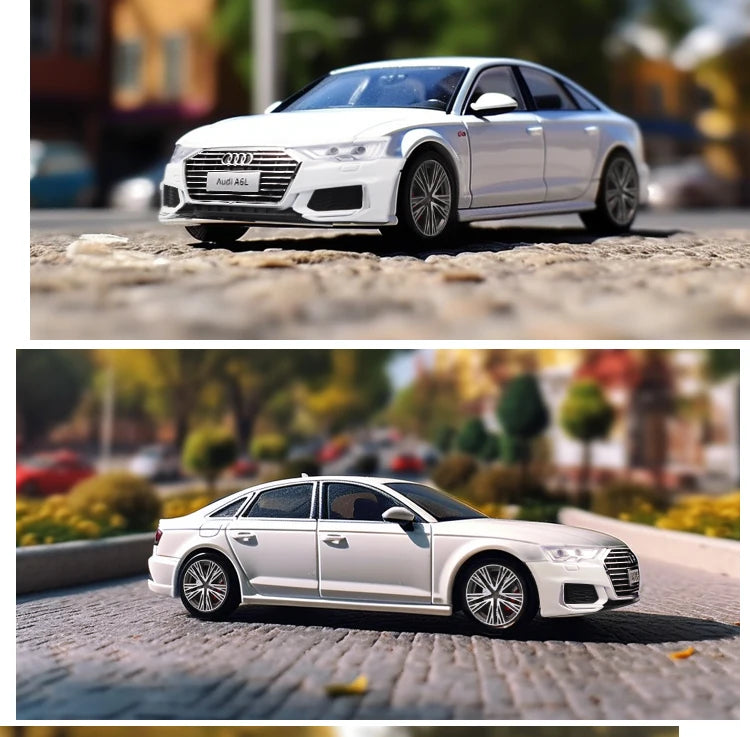 1:18 AUDI A6L Large Alloy Metal Diecast Car Model Sound & Light Collect Ornaments Decorate Gift For Boyfriend Present Birthday