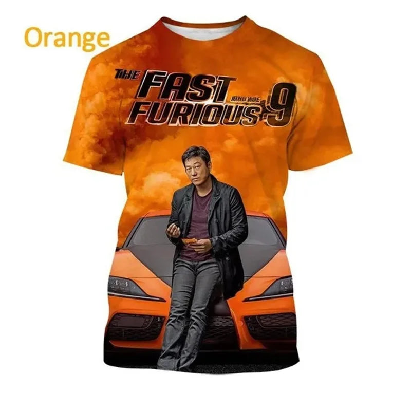 Latest Fast And Furious T-shirt For Men Women 3D Printed Short-sleeved Casual Movie Unisex Tees Shirt Personality Racing Tshirts