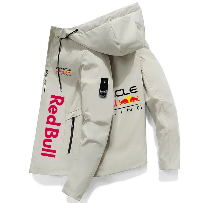 Red Bull Sudadera con capucha de motocicleta para hombre de primavera y otoño, moda informal, sudadera con capucha Red Bull para exteriores, ropa del equipo de carreras con logotipo de Red Bull