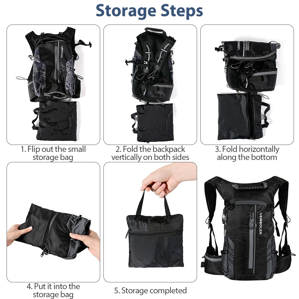 NEWBOLER-Bolsa deportiva repelente al agua para exteriores, mochila de hidratación para ciclismo, viaje, senderismo, escalada, MTB, bicicleta de carretera