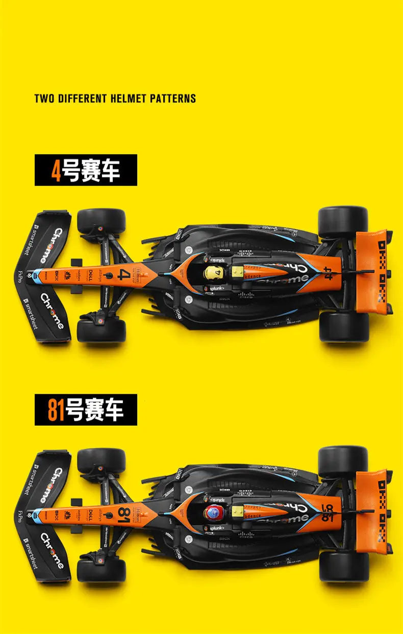 1:24 MCL60 2023 4# Lando Norris P2 British GP Mclaren F1 #81 Oscar Piastri Diecast Racing SuperCar Model Competition Vehicle Toy