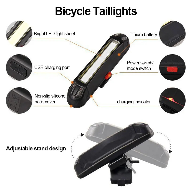 Luz de bicicleta T6 LED frontal USB recargable MTB lámpara de bicicleta de montaña 1000LM faro de bicicleta linterna ciclismo Scooter cola
