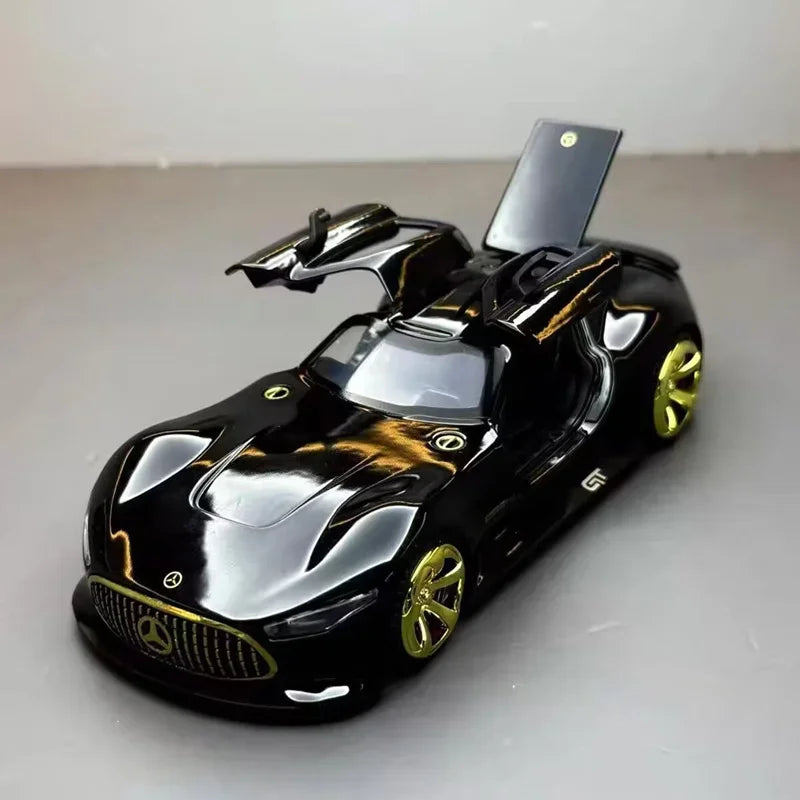 1:32 Mercedes-Benzs Vision GT Alloy Car Model Diecast Metal Racing Car Vehicles Model Simulation Sound Light Kids Toy Gift