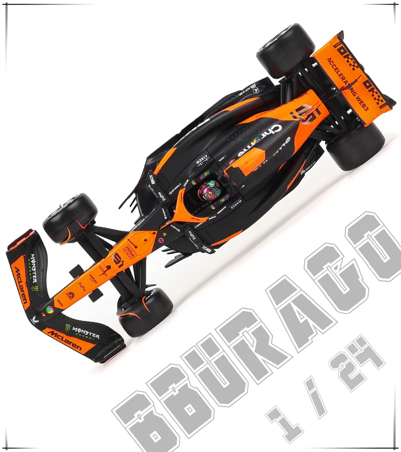 Bburago 1:24 2024 McLaren F1 4 # Lando Norris 81 # Oscar Piastri Die Casting modelo de precisión colección de modelos de coches