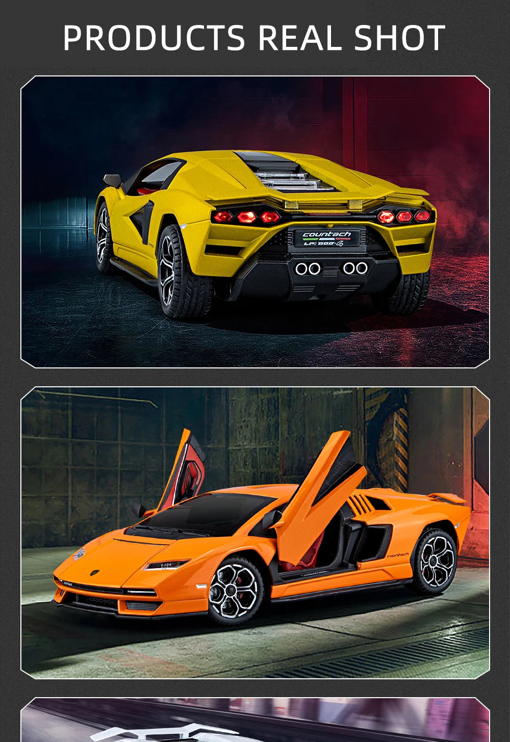 1:24 Lamborghini Countach LPI 800-4 Alloy Sports Car Diecast Model Sound Light Toy Exhibition Display Decoration Collestion Gift