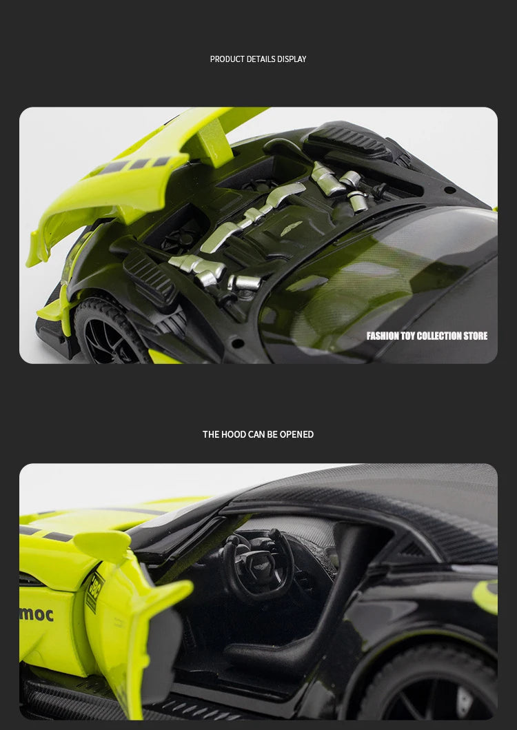 1: 32 Aston Martin Vulcan Fast&Furious Alloy Car Model Diecasts Toy With Sound and Light Vehicles Decoration Toys For Kids Gift