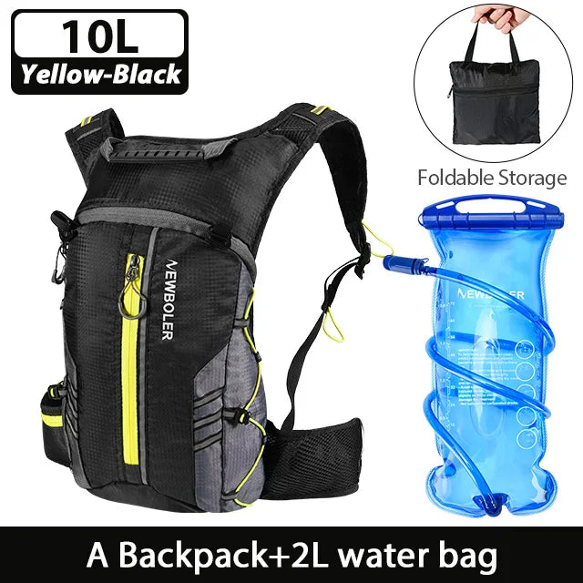 NEWBOLER-Bolsa deportiva repelente al agua para exteriores, mochila de hidratación para ciclismo, viaje, senderismo, escalada, MTB, bicicleta de carretera