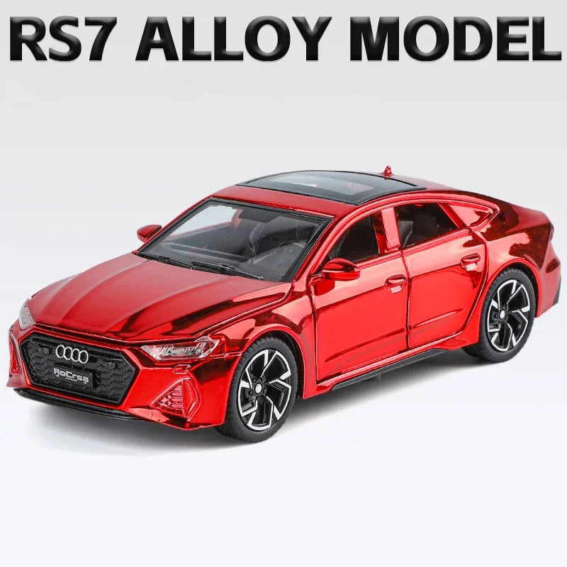 1:32 Audi RS7 Sportback Quattro Alloy Miniature Scale Car Model Sound Light Diecast Metal Toy Car Vehicle Gift Collection
