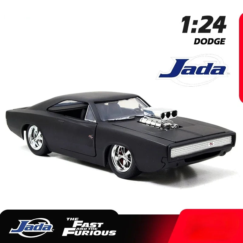 1:24 Fast And Furious 1970 Dodge Charger modelo de coche caballos de aleación fundidos modelos de vehículos musculosos juguete coleccionar adornos