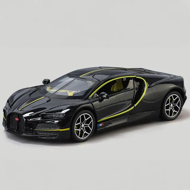 1:32 Bugatti Tourbillon V16 supercoche de aleación de Metal modelo fundido a presión juguetes para niños Mini colección GT pasatiempos regalos de cumpleaños niño