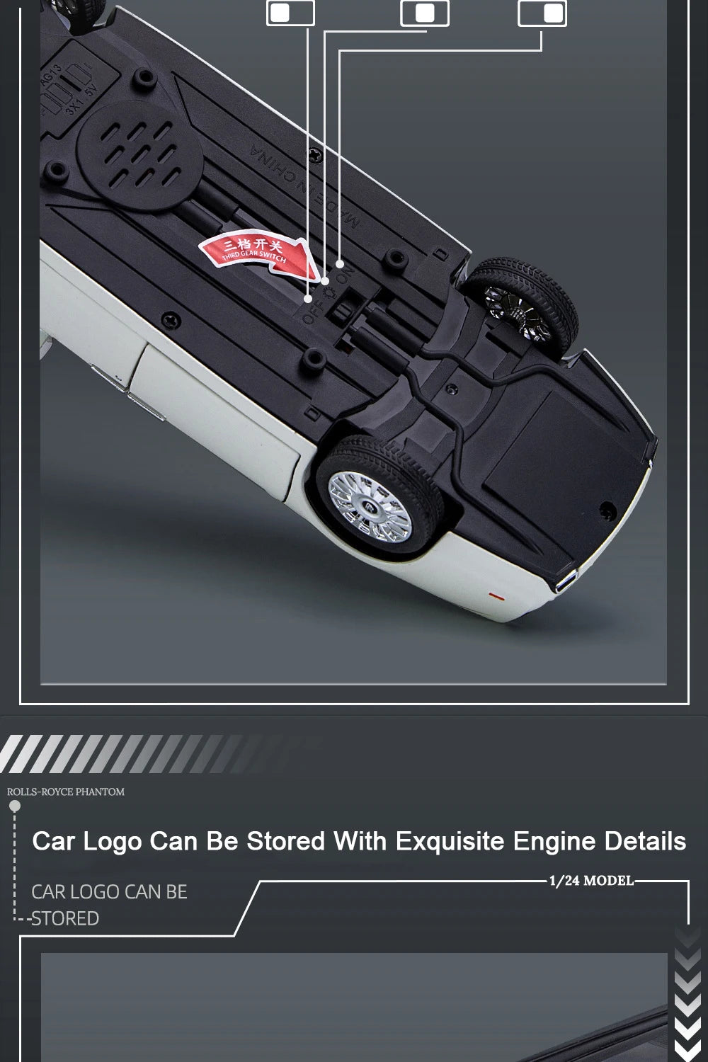 1/24 Rolls Royce Phantom Diecast Toy Cars Model Simulated Pull Back Limousine Zinc Alloy Metal Toy Car for Kids Gifts Collection