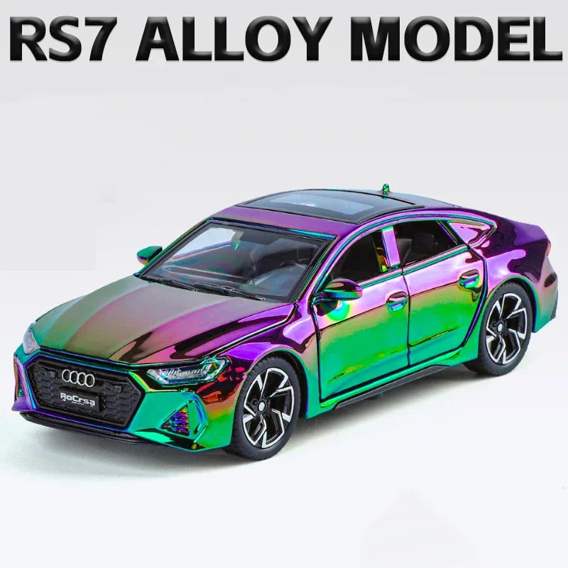 1:32 Audi RS7 Sportback Quattro Alloy Miniature Scale Car Model Sound Light Diecast Metal Toy Car Vehicle Gift Collection