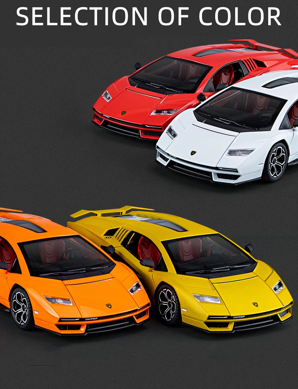 1:24 Lamborghini Countach LPI 800-4 Alloy Sports Car Diecast Model Sound Light Toy Exhibition Display Decoration Collestion Gift