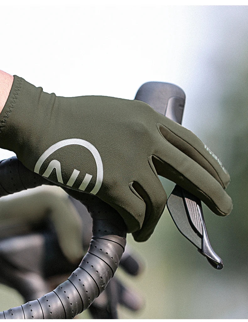 INBIKE 2024 guantes de ciclismo acolchados de Gel para hombres Otoño Invierno guantes de lana para bicicleta de carretera MTB accesorios de bicicleta con pantalla táctil de dedo completo