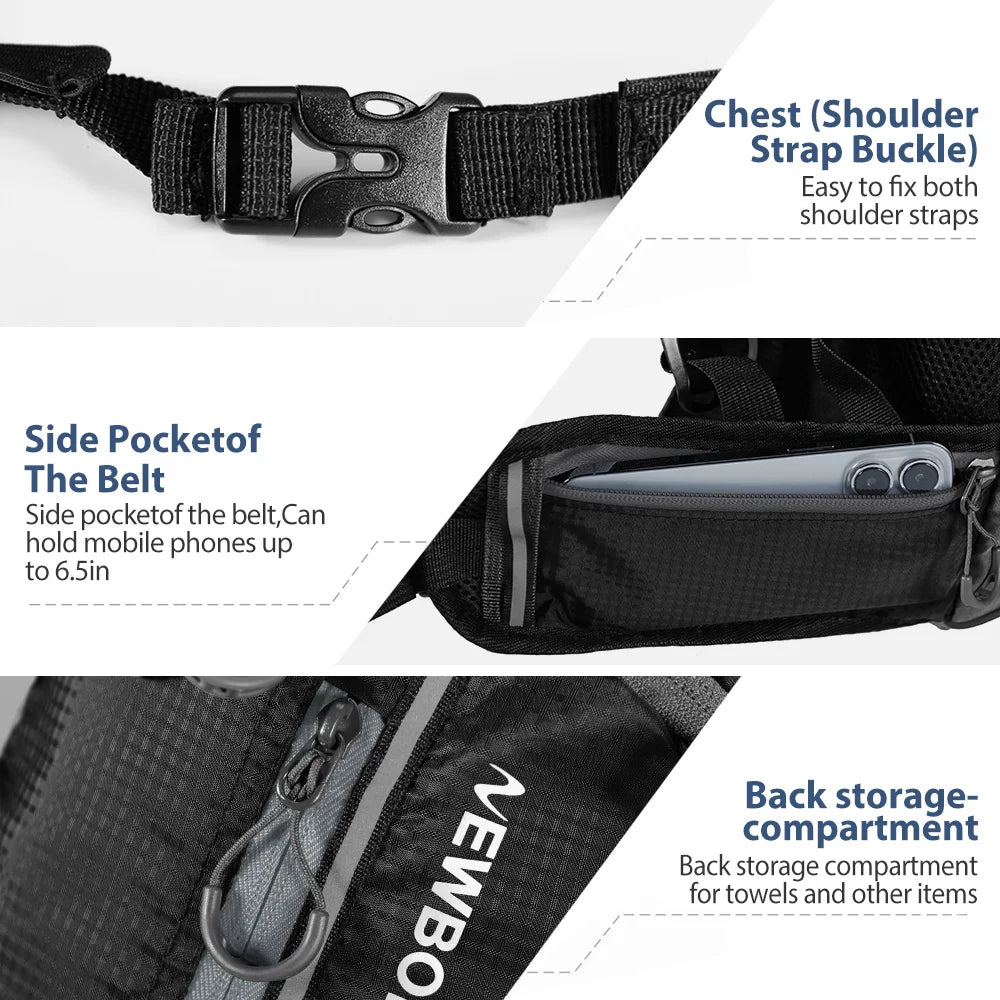 NEWBOLER-Bolsa deportiva repelente al agua para exteriores, mochila de hidratación para ciclismo, viaje, senderismo, escalada, MTB, bicicleta de carretera