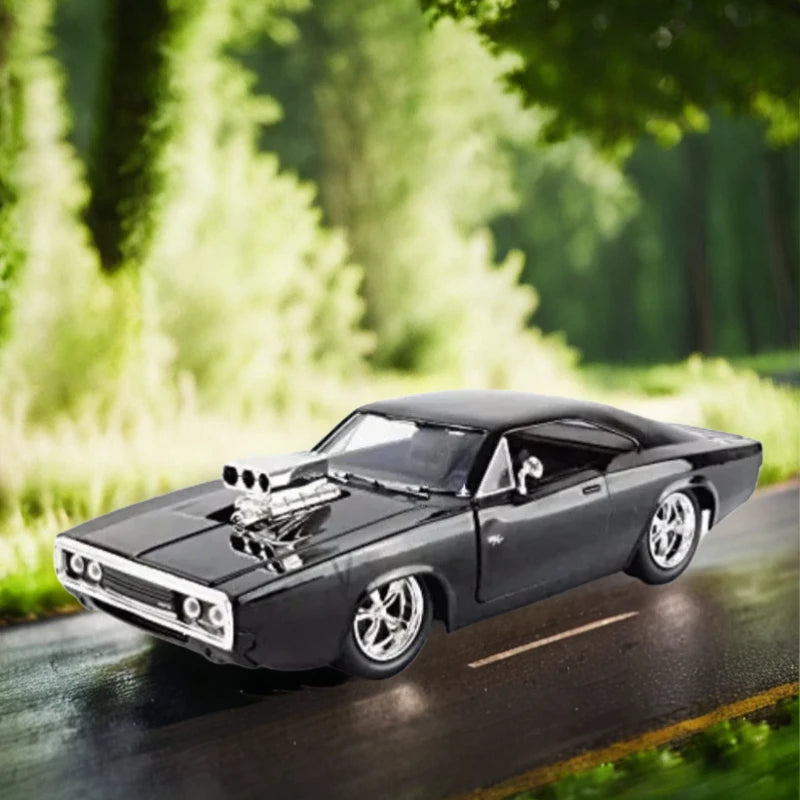 1:24 Fast And Furious 1970 Dodge Charger modelo de coche caballos de aleación fundidos modelos de vehículos musculosos juguete coleccionar adornos