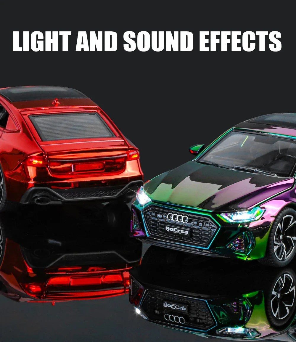 1:32 Audi RS7 Sportback Quattro Alloy Miniature Scale Car Model Sound Light Diecast Metal Toy Car Vehicle Gift Collection