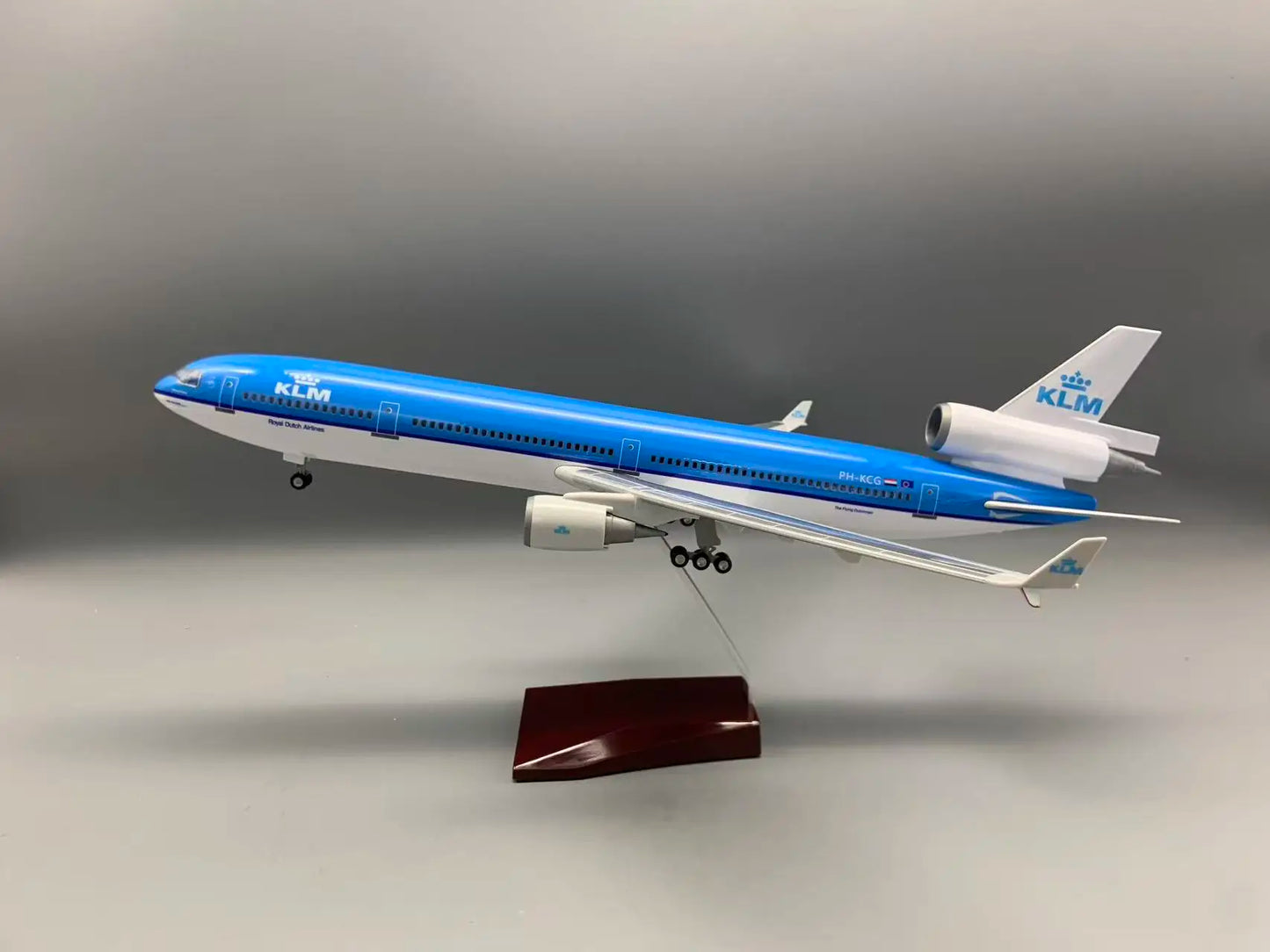 Nuevo modelo de avión KLM MD11, 47cm, MD-11 holandés real, avión de pasajeros para colección, regalo de cumpleaños