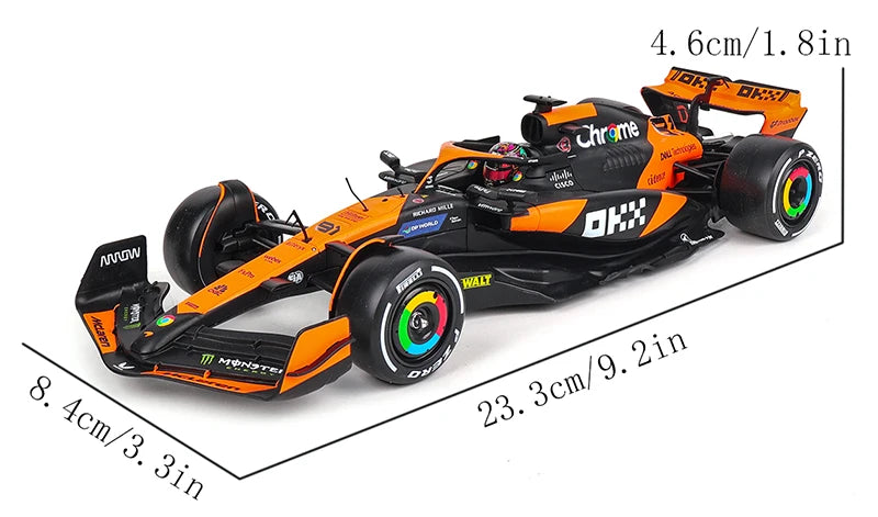 Bburago 1:24 2024 McLaren F1 4 # Lando Norris 81 # Oscar Piastri Die Casting modelo de precisión colección de modelos de coches