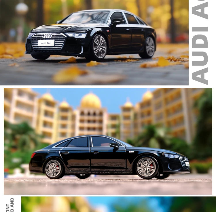 1:18 AUDI A6L Large Alloy Metal Diecast Car Model Sound & Light Collect Ornaments Decorate Gift For Boyfriend Present Birthday