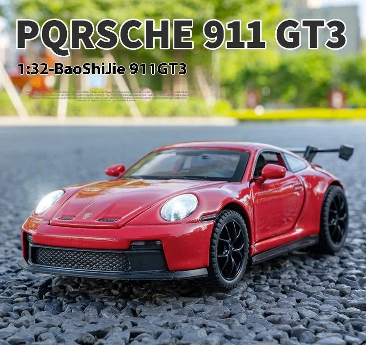 1:32 911 GT3 RS Alloy Sports Car Model Diecast Metal Racing Car Vehicles Model High Simulation Sound Light Children Toy Gift Boy