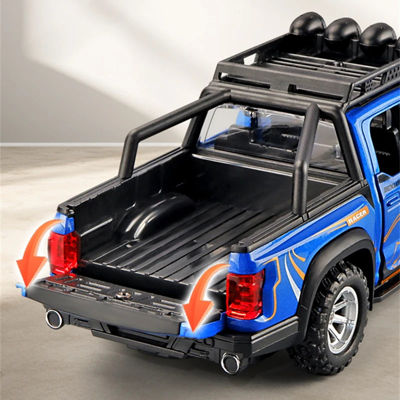 1:32 Ford Raptor F150 Alloy Pickup Car Model Diecasts Metal Toy Off-road Vehicles Car Model Collection Sound and Light Kids Gift