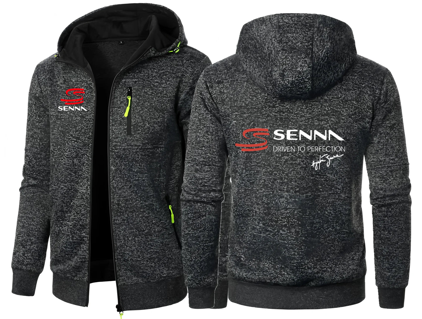 Ayrton Senna Brazilian Formula 1 Men's Hoodies Sweatshirts Jacquard Hoodie Fleece Men F1 Hooded Hoody Man Sweatshirt