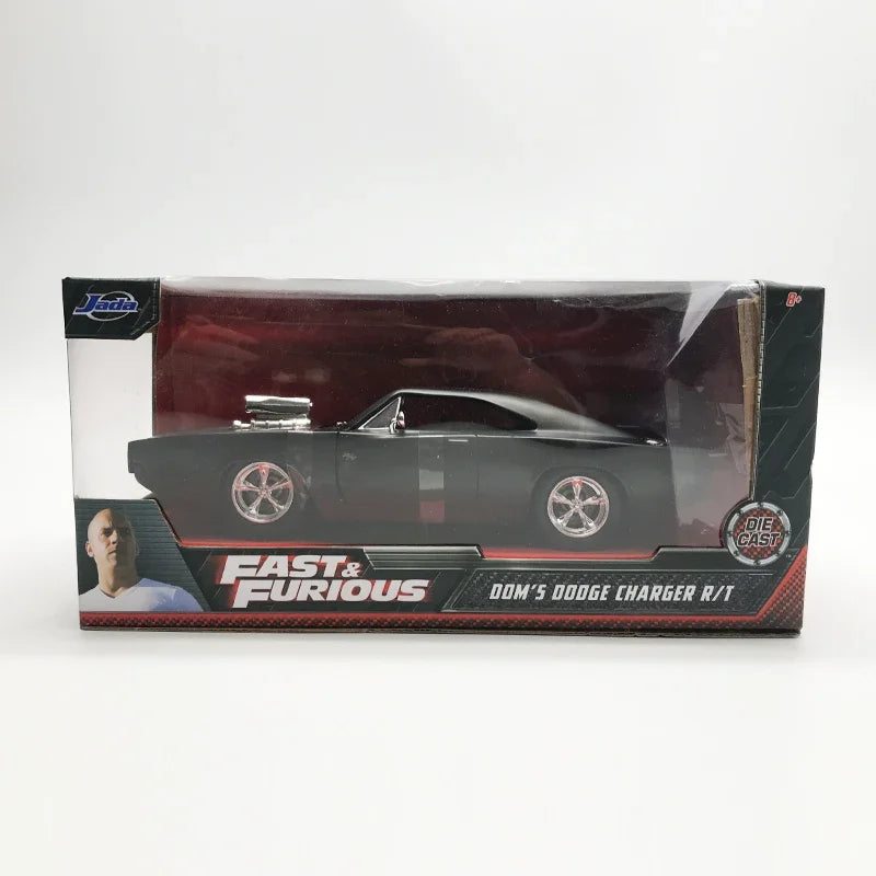 1:24 Fast And Furious 1970 Dodge Charger modelo de coche caballos de aleación fundidos modelos de vehículos musculosos juguete coleccionar adornos