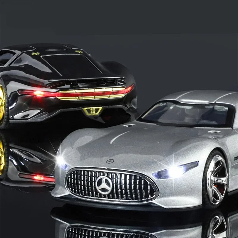 1:32 Mercedes-Benzs Vision GT Alloy Car Model Diecast Metal Racing Car Vehicles Model Simulation Sound Light Kids Toy Gift